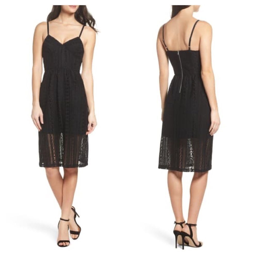 Ali & Jay Belissimo Lace Fit & Flare Midi Dress